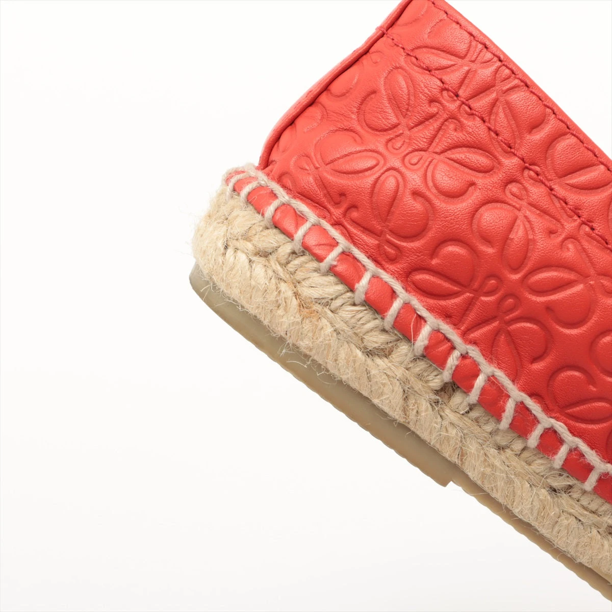 LOEWE レッド エスパドリーユ LOEWE ロエベ エスパドリーユ スリッポン 革靴 レッド レザー