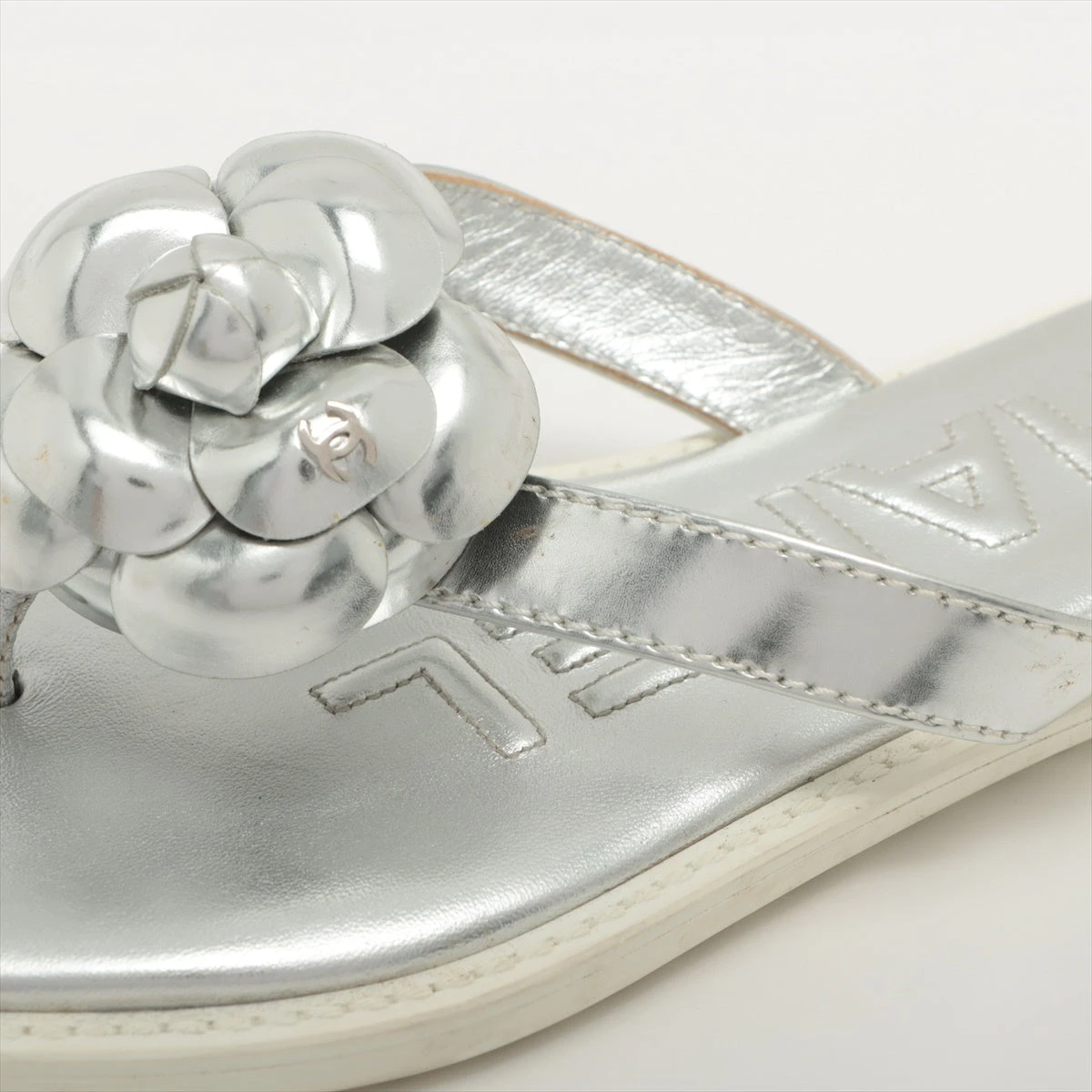 CHANEL シャネル ココマーク ミュール サンダル シルバー