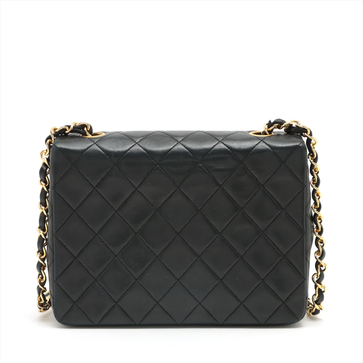 シャネル マトラッセ ラムスキン チェーンショルダーバッグ ブラック