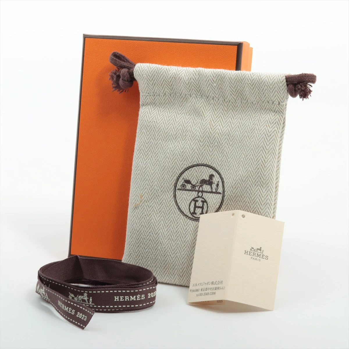 エルメス ミニポップアッシュH ネックレス GP ゴールド×ブルー