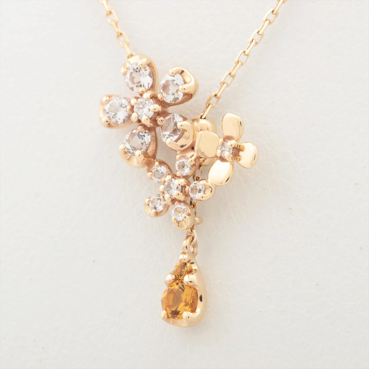 ヴァンドーム青山 ホワイトトパーズ ダイヤモンドk10 ネックレス