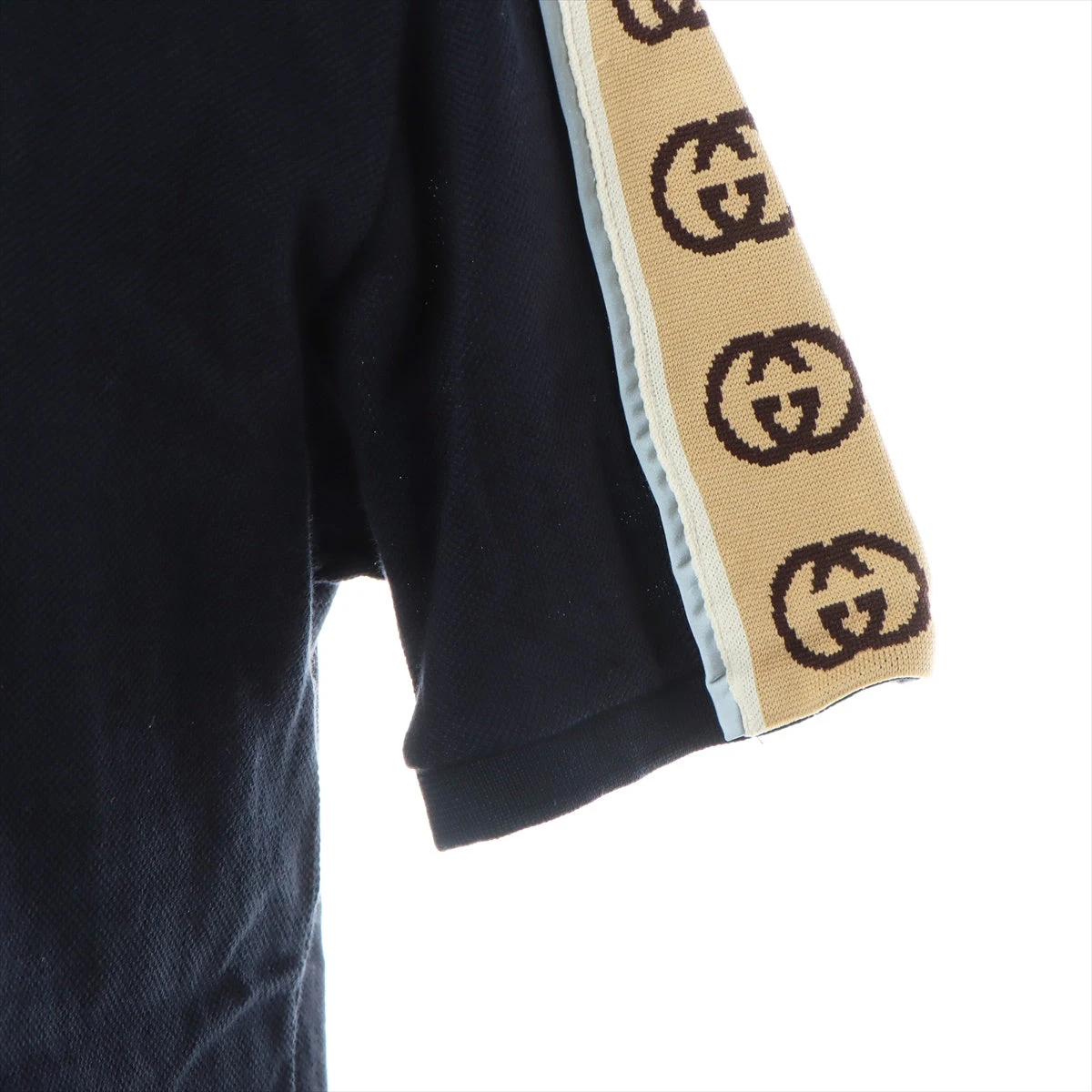 GUCCI GGロゴ ポロシャツ XS マキシ　シルクコットンポロシャツ GUCCI GGロゴ ポロシャツ XS マキシ シルクコットンポロシャツ