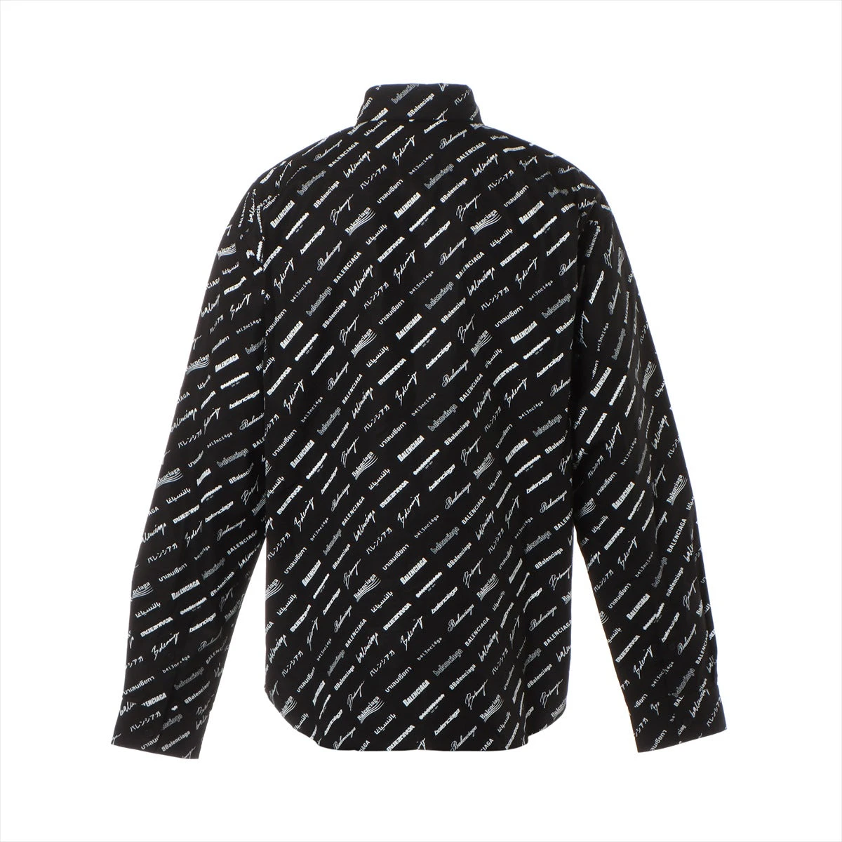 セール!!BALENCIAGA★662983 バレンシアガ 22年 コットン シャツ 38 メンズ ブラック