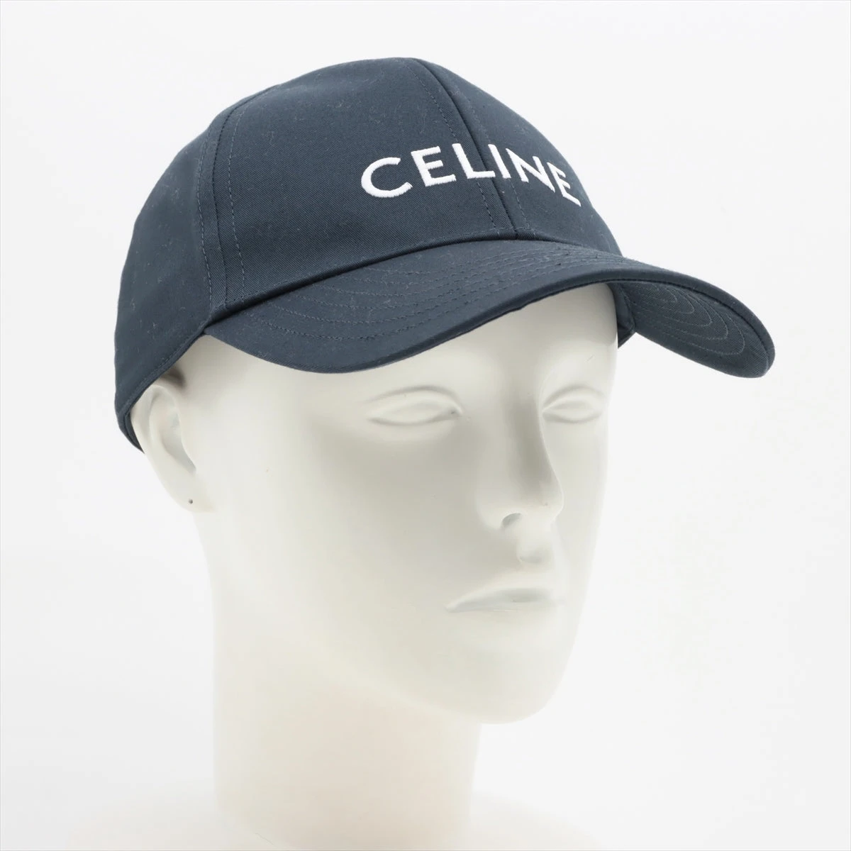セリーヌ キャップ M コットン ネイビー DJ022654｜中古ブランド