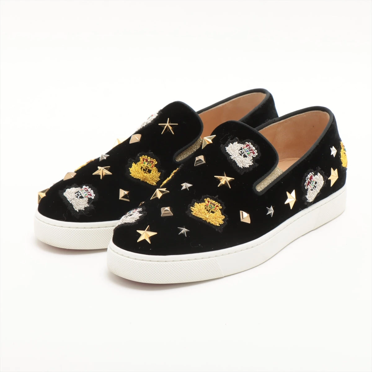ルブタン ベロアスタッズヒール 美品】 Christian Louboutin / クリスチャンルブタン | ベロア