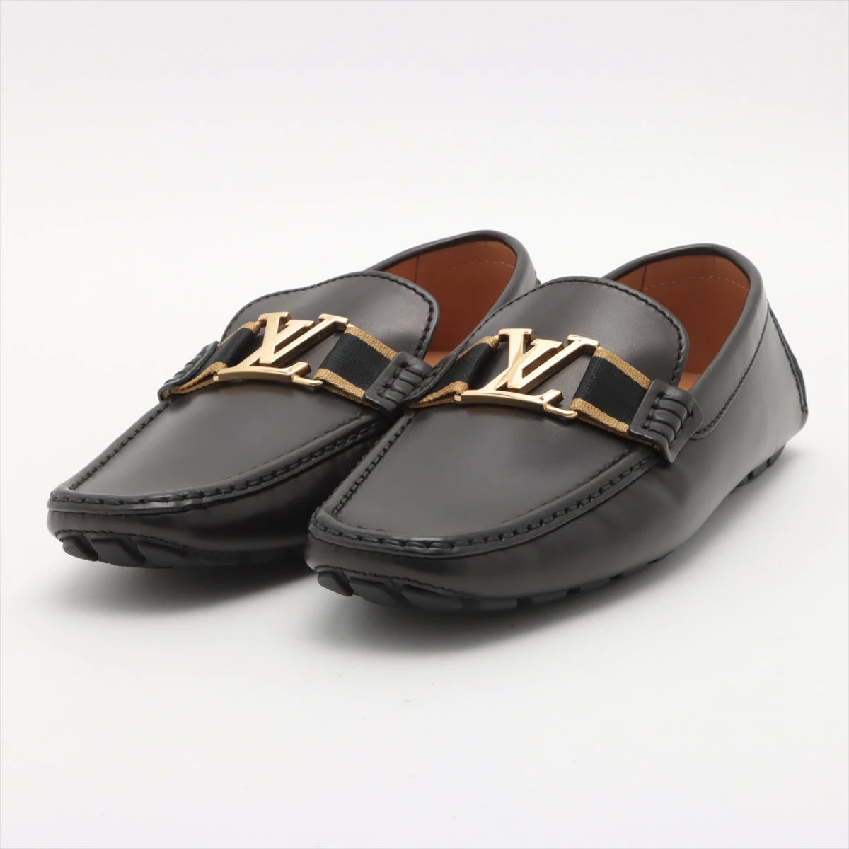 ルイヴィトン モンテーニュライン LVバックル レザー ローファー 7 1/2