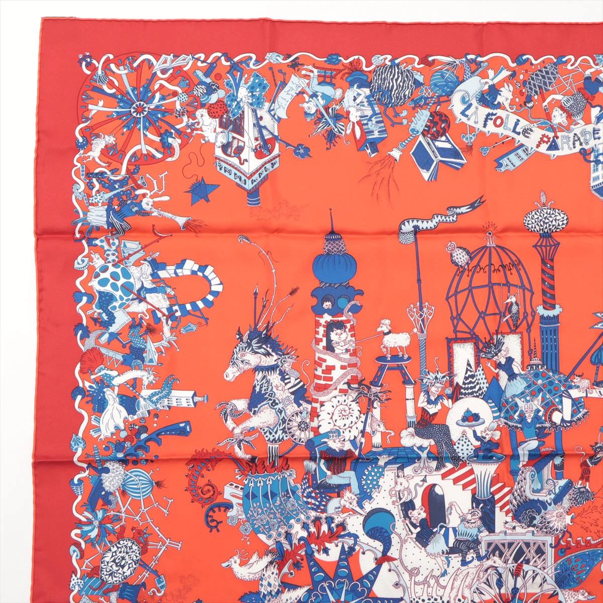 SALE*HERMES*カレ 90 シルクスカーフ FOLLE PARADE パレード 楽天市場】【エルメス】Hermes カレ90 シルクスカーフ La Folle