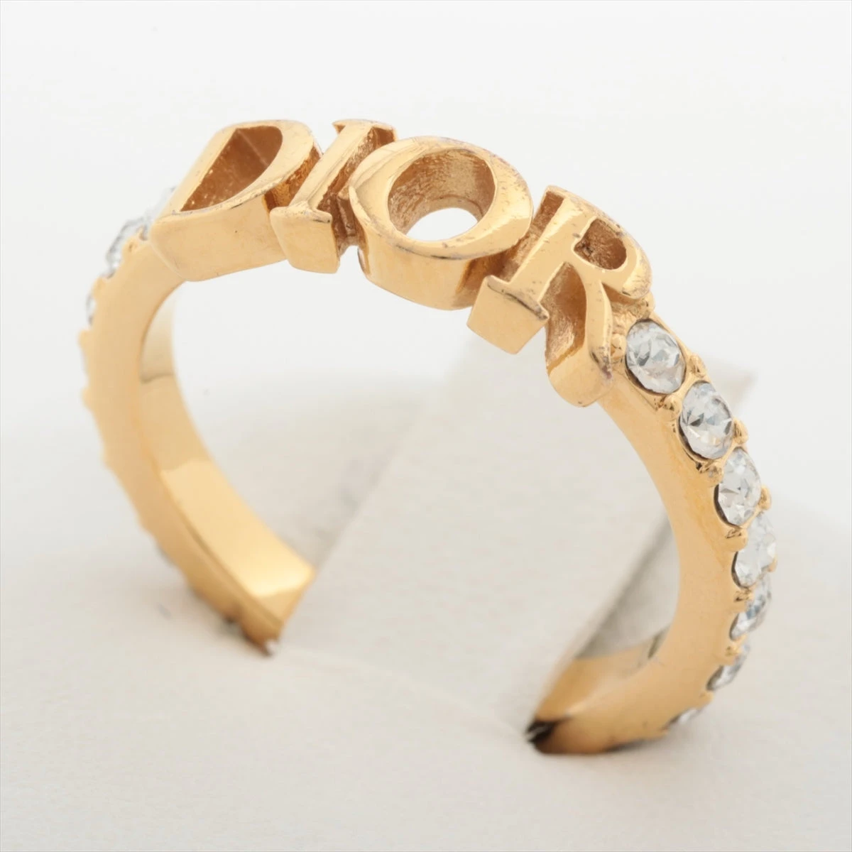 Dior GP ラインストーン ディオレボリューション ロゴ リング ディオール Dio(r)evolution ディオレボリューション リング S