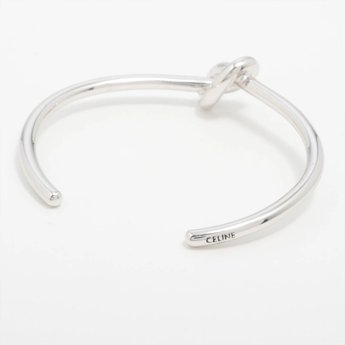 新品同様☆CELINE セリーヌ ノットブレスレット バングル メタル シルバー セリーヌ ノットブレスレット バングル メタル シルバー