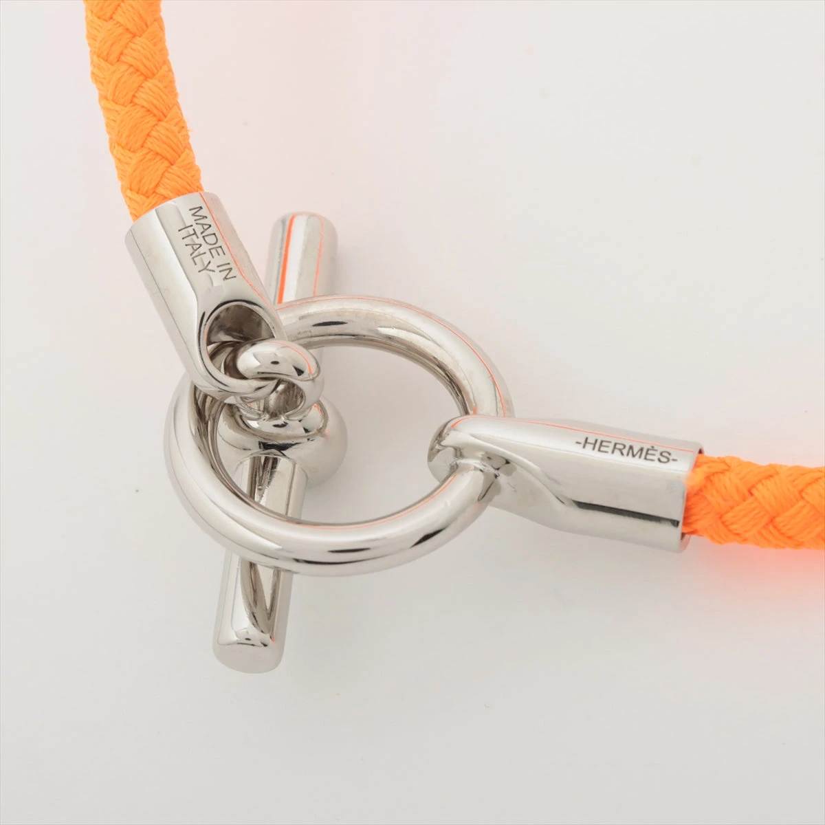 エルメス　グレナン　オレンジ エルメス グレナン ブレスレット GP×革 オレンジ AP086763｜中古