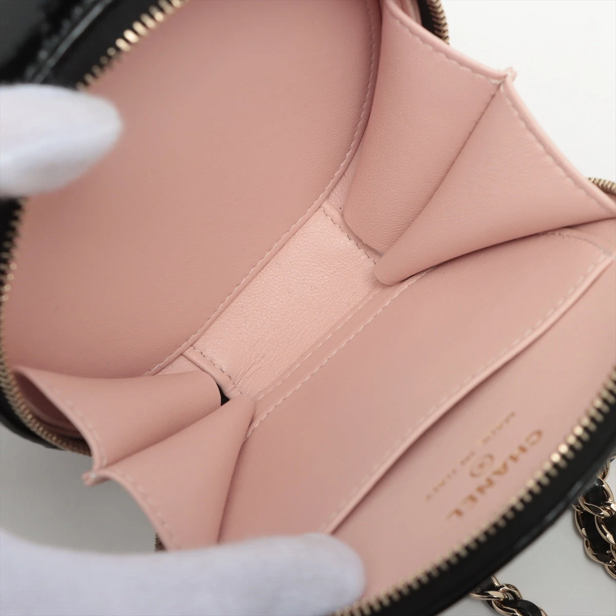 希少 正規品 CHANEL マトラッセ パテントレザーハンドバッグ ゴールド金具 CHANEL シャネル ココマーク マトラッセ ゴールド金具