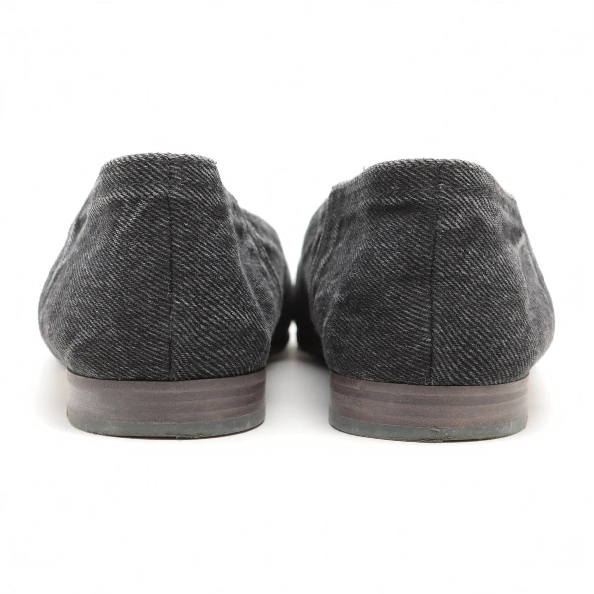 シャネル ココマーク デニム×レザー パンプス 38C レディース グレー