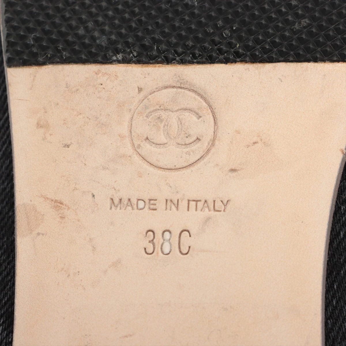 デニム×レザー　ココマークパンプス」 シャネル ココマーク デニム×レザー パンプス 38C レディース グレー