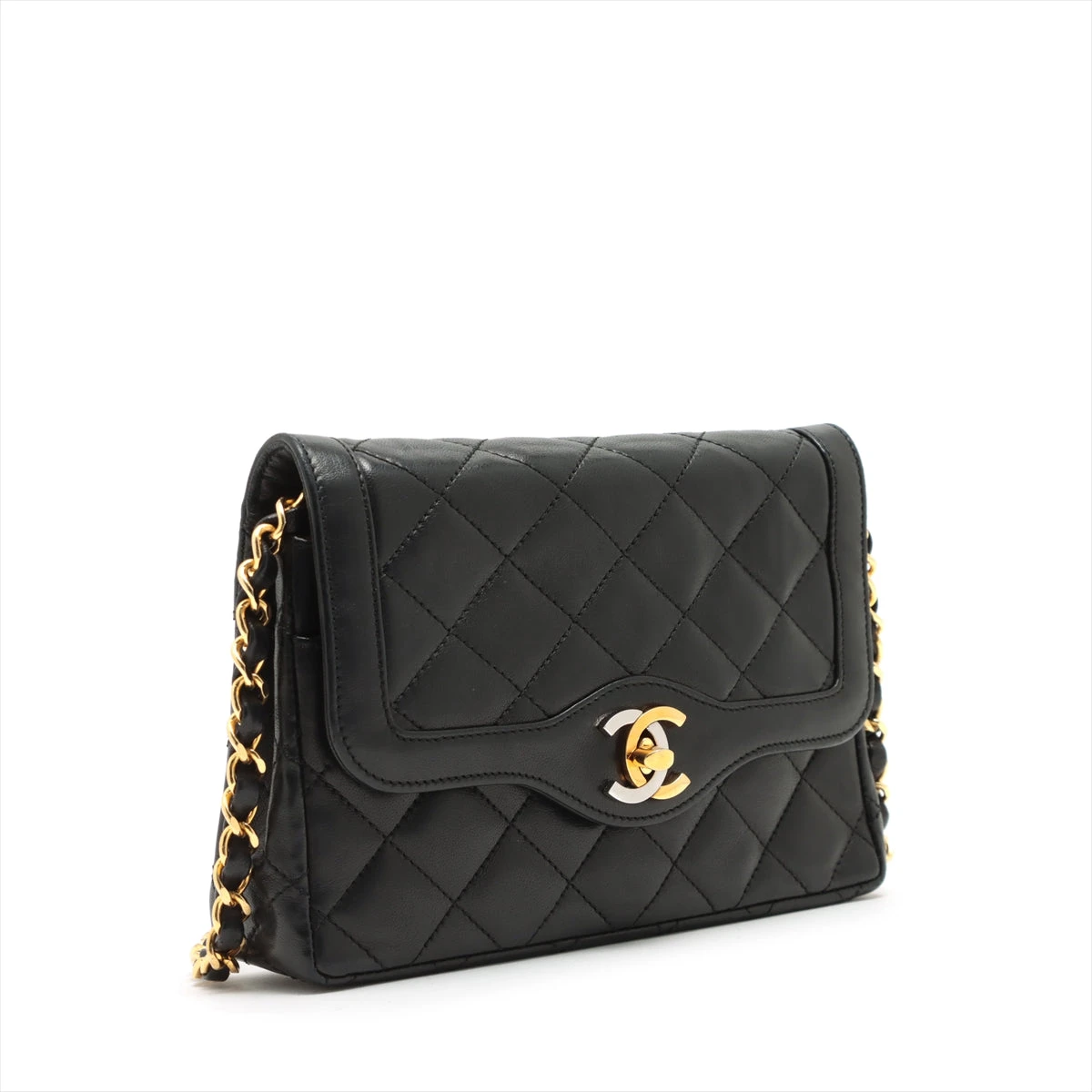 CHANEL パリ限定 マトラッセ25 Wフラップ ラムスキン 2番台 シャネル マトラッセ ラムスキン ダブルフラップ ダブルチェーン