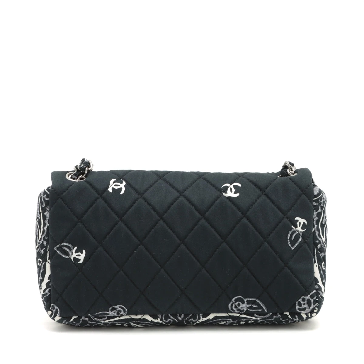 中美品　CHANEL　チェーンショルダーバッグ　マトラッセ　コットン　ブラック CHANEL マトラッセショルダーバッグ – co&co