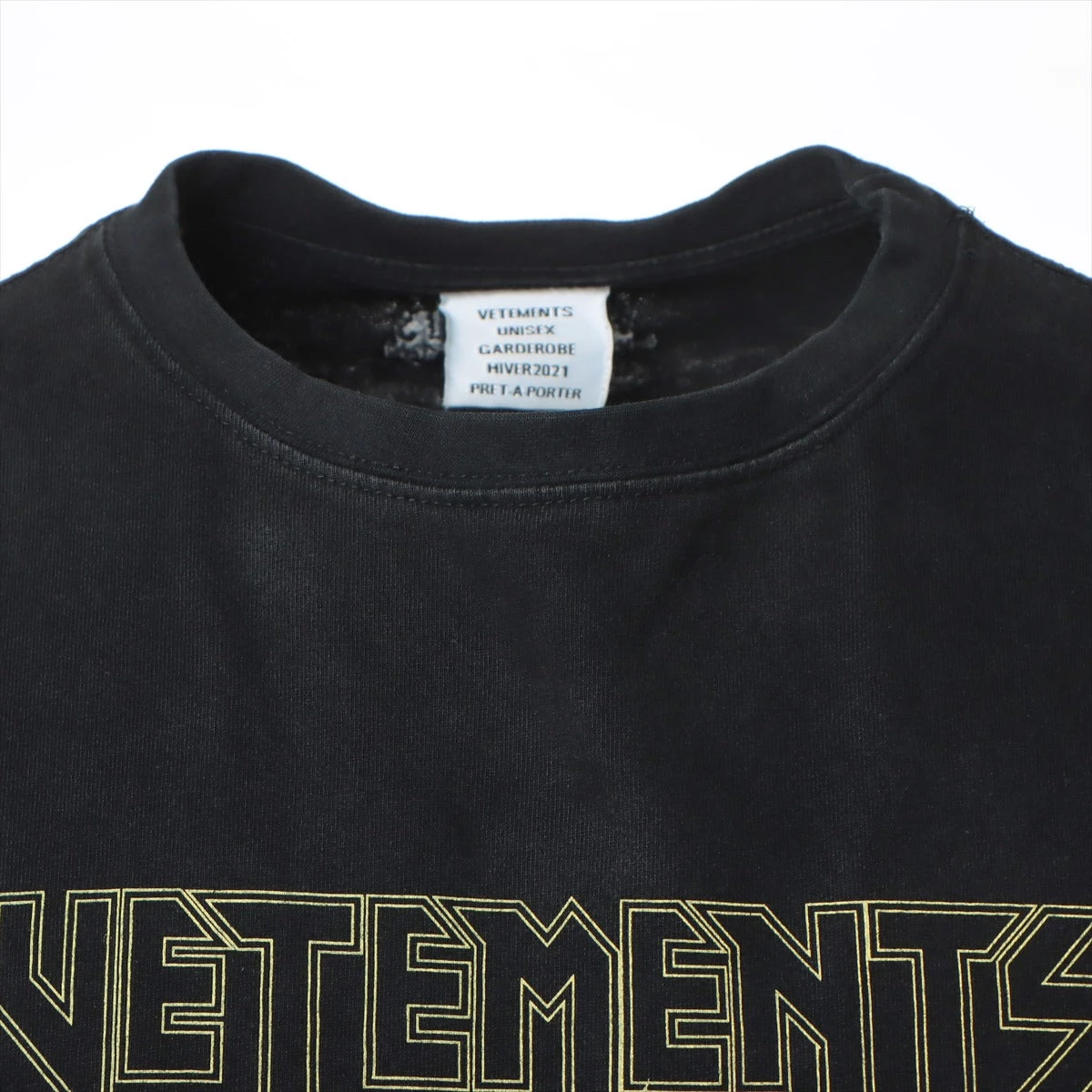 ヴェトモン 21SS コットン Tシャツ L メンズ ブラック MSS18HK1