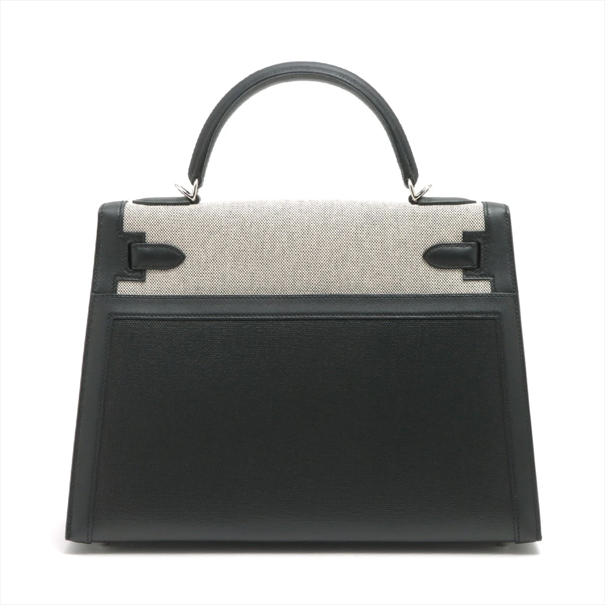 希少【HERMES】ケリー 32 トワルアッシュ ブラック 〇F刻印 HERMES エルメス ケリー32 内縫い トワルアッシュ×ボックス