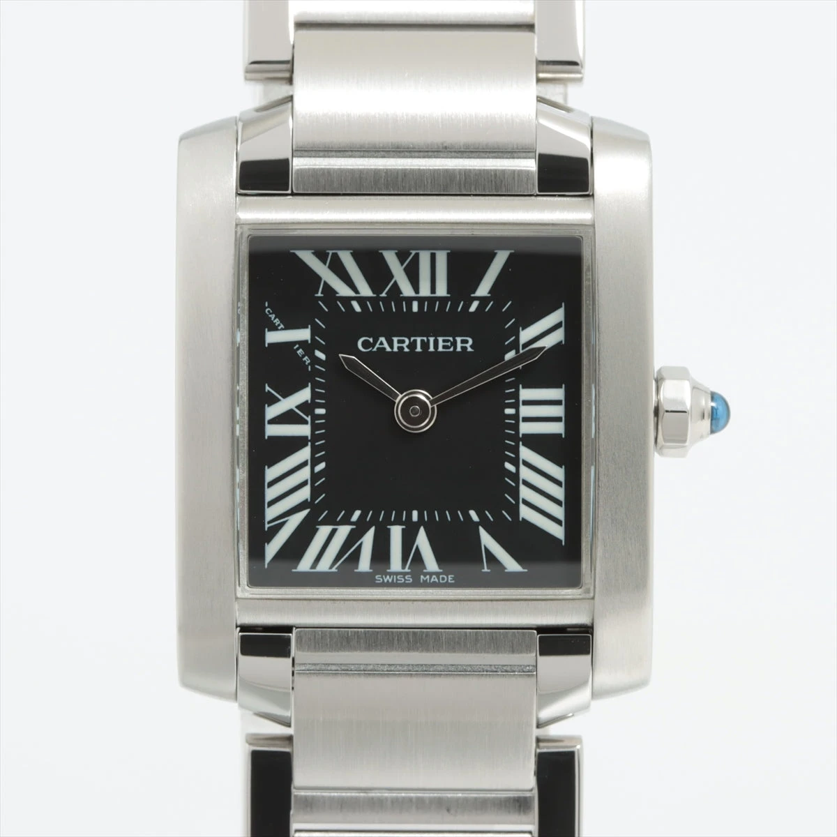 カルティエ タンクフランセーズSM アジア限定 W51026Q3 SS QZ 黒文字盤