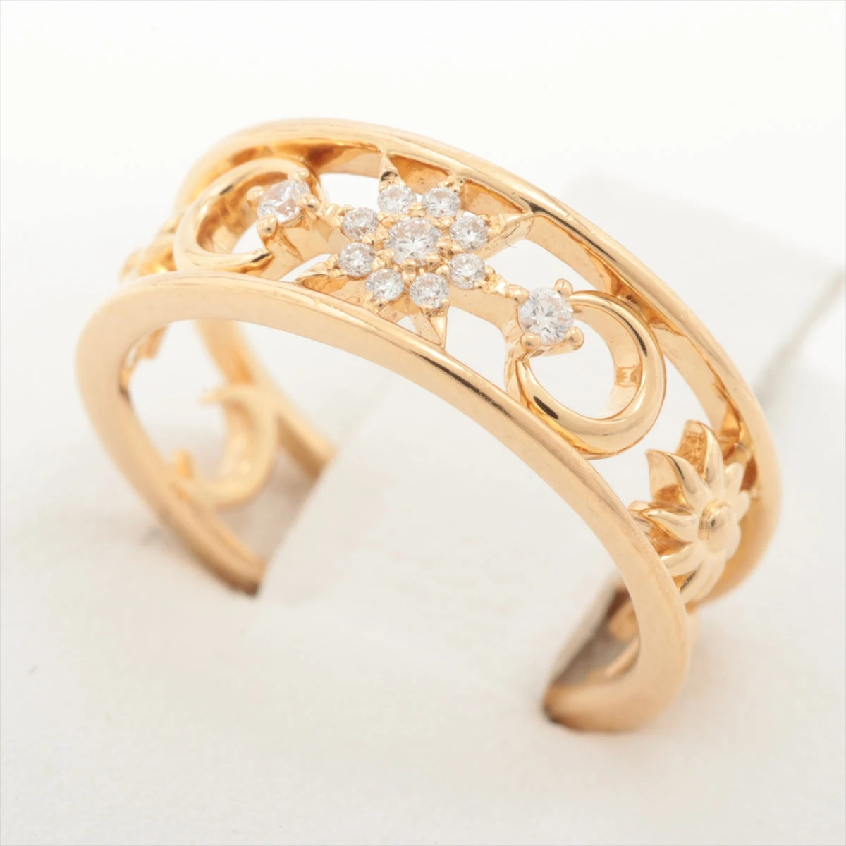 【スタージュエリー】K18 0.03ダイヤ付きリング　7号 STAR JEWELRY スタージュエリー リング 指輪 7号 18金 K18ピンク