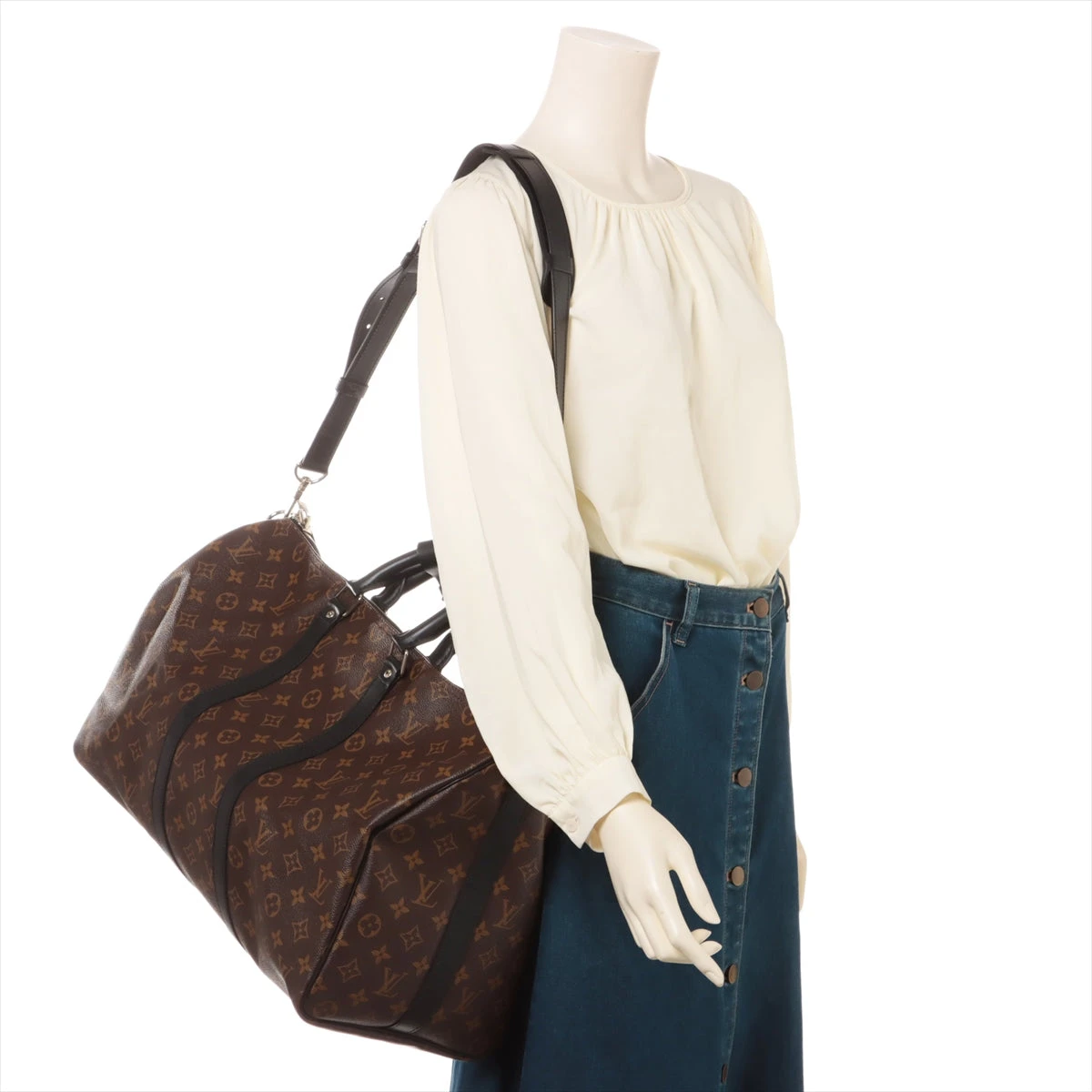 ヴィトン モノグラム・マカサー キーポル・バンドリエール45