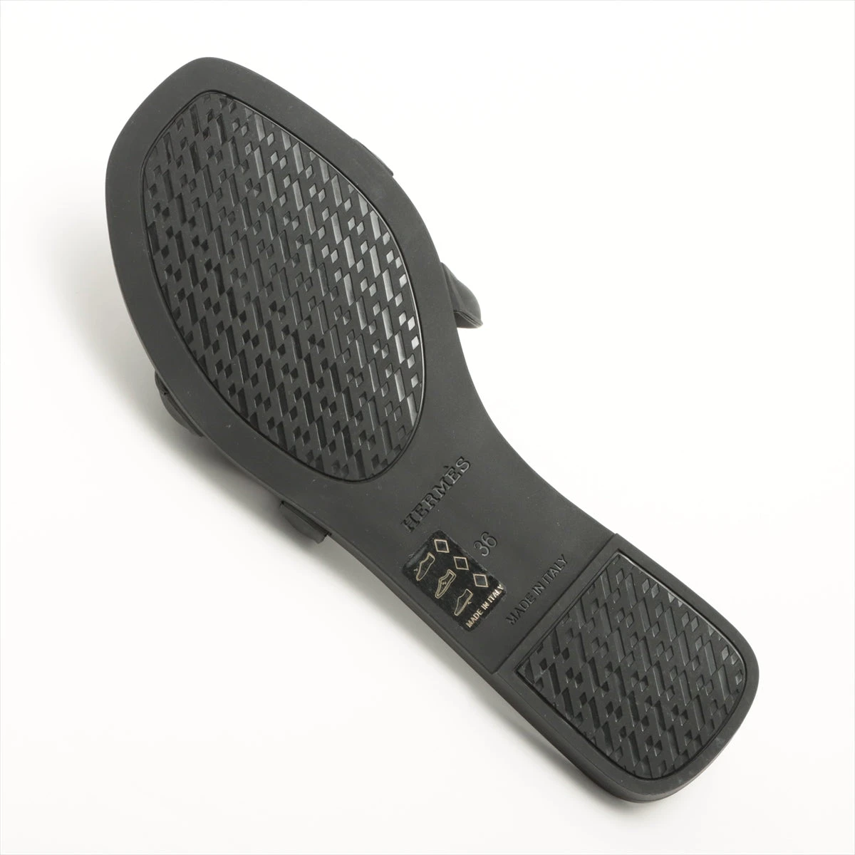 エルメス　アロハ　サンダル　36 エルメス ラバー サンダル 36 レディース ブラック アロハ