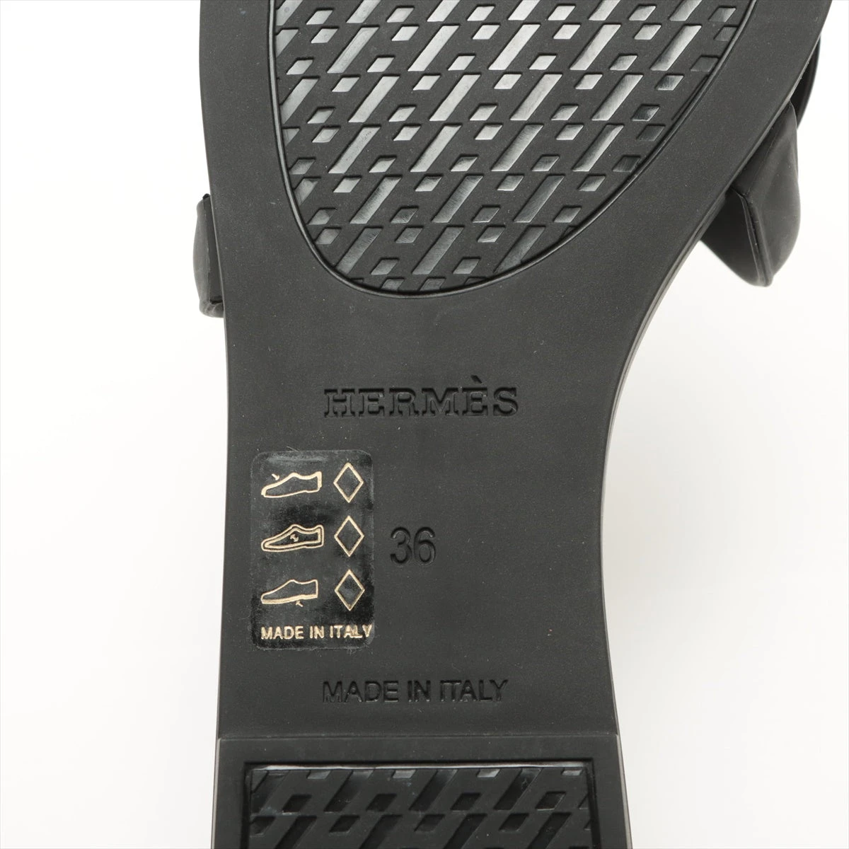 エルメス　アロハ　サンダル　36 エルメス ラバー サンダル 36 レディース ブラック アロハ