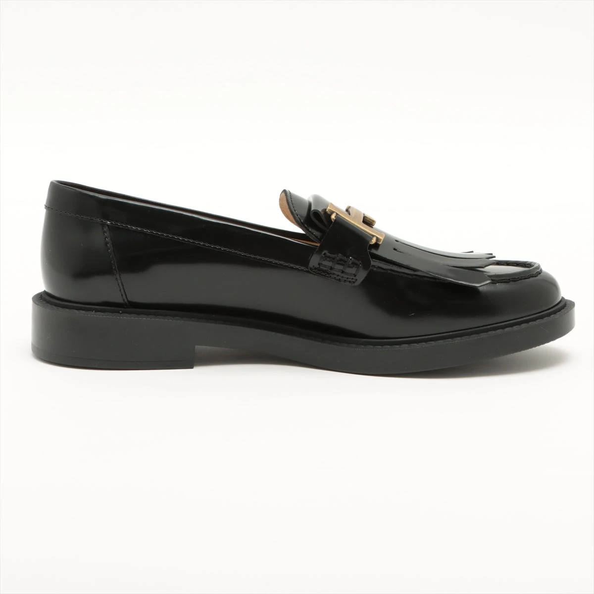 トッズ レザー ローファー 37 レディース ブラック T タイムレス