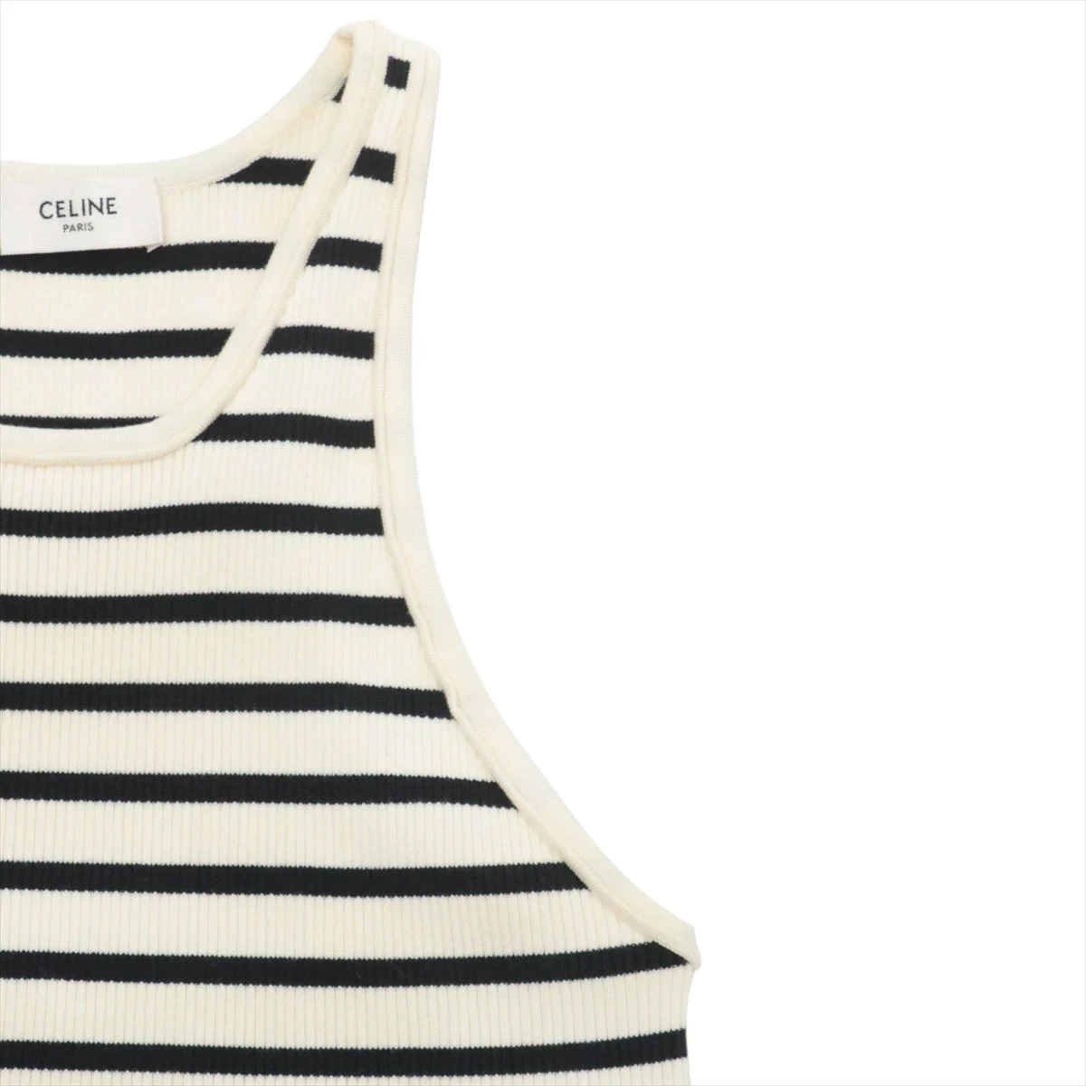CELINE アイボリー クロップドキャミソール CELINE アイボリー クロップドキャミソール