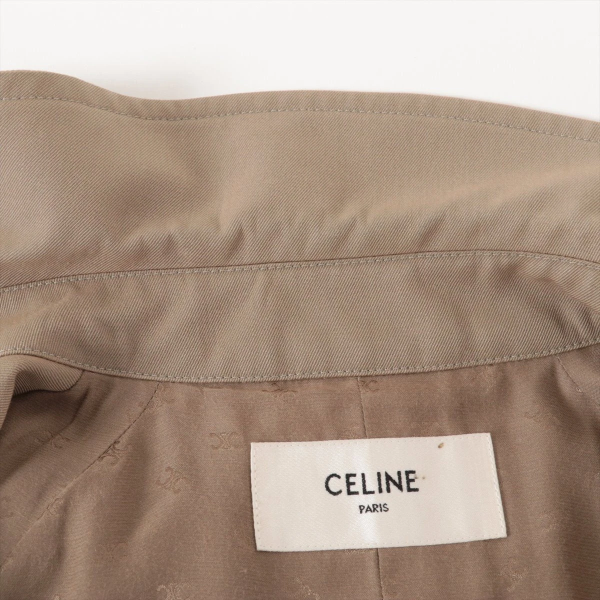 セリーヌ 19SS コットン×ウール トレンチコート 34 レディース