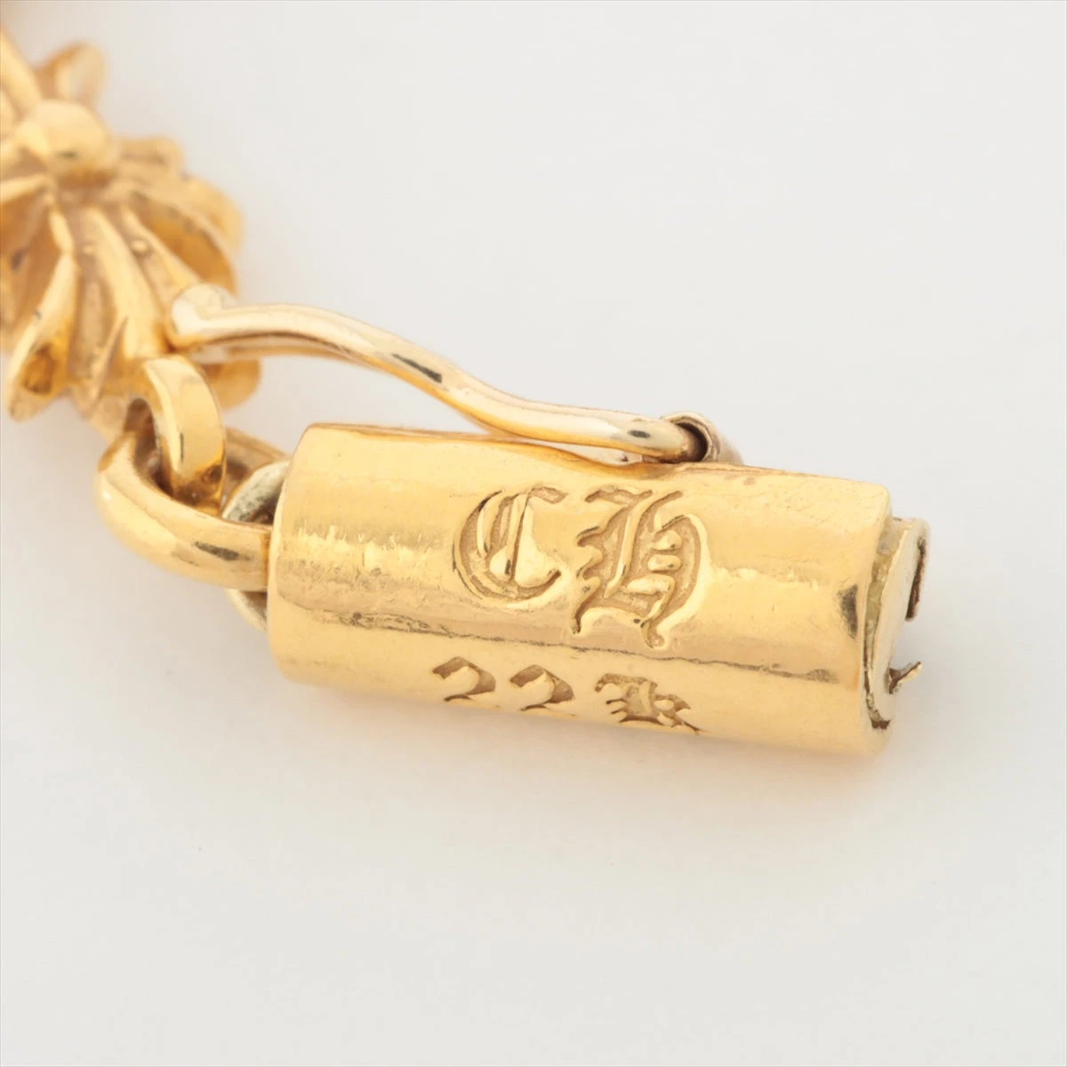 クロムハーツ タイニーE CHプラス ブレスレット 22K×14K 17.2g