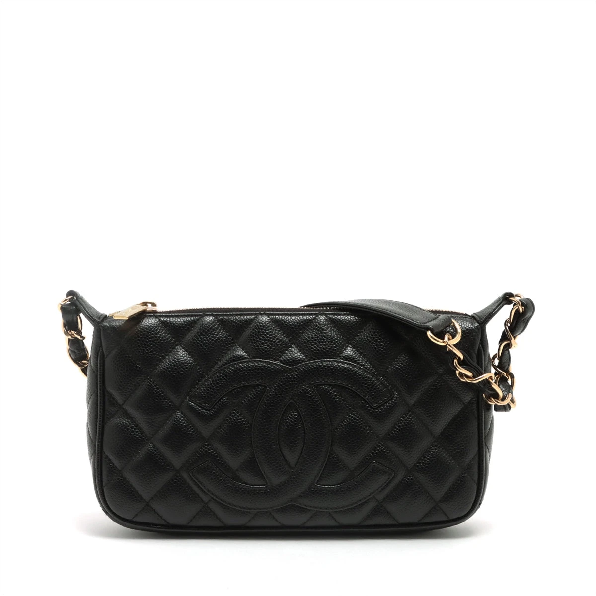 シャネル CHANEL サテン　ココマーク CCロゴ ブラック 黒 シャネル ココマーク サテン×ストラス シングルフラップ ダブル