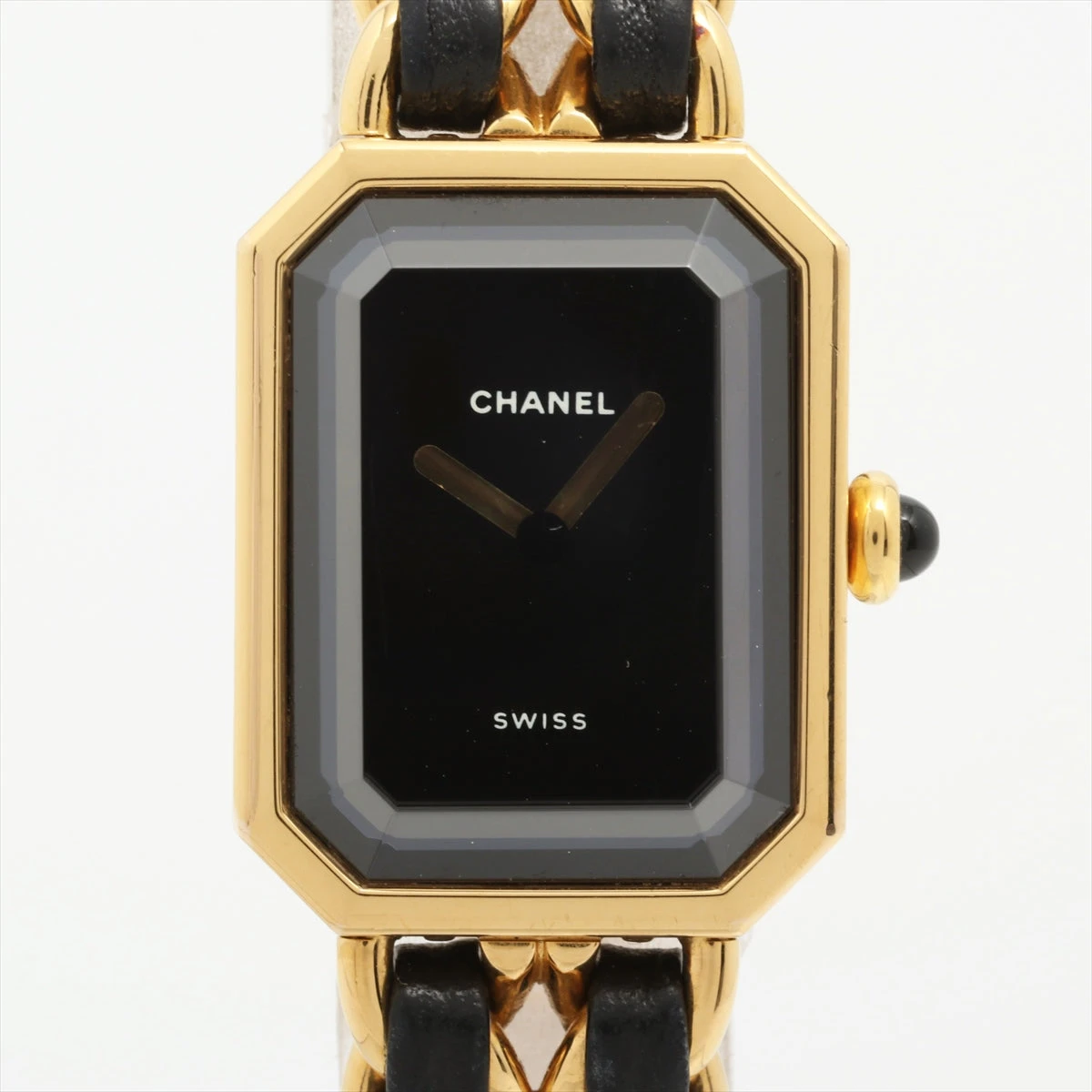 シャネル プルミエールL GP×革 QZ 黒文字盤 AG019769｜中古ブランド品  