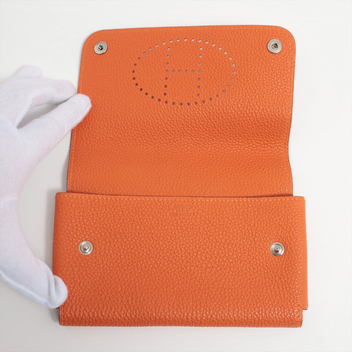 エルメス エテュイ カルトGM トゴ その他 オレンジ シルバー金具