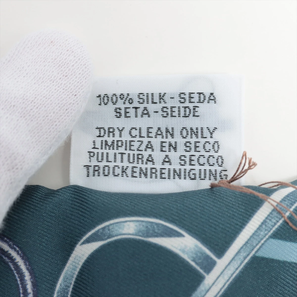 エルメス ツイリー Do Re Boucles スカーフ シルク ブルー