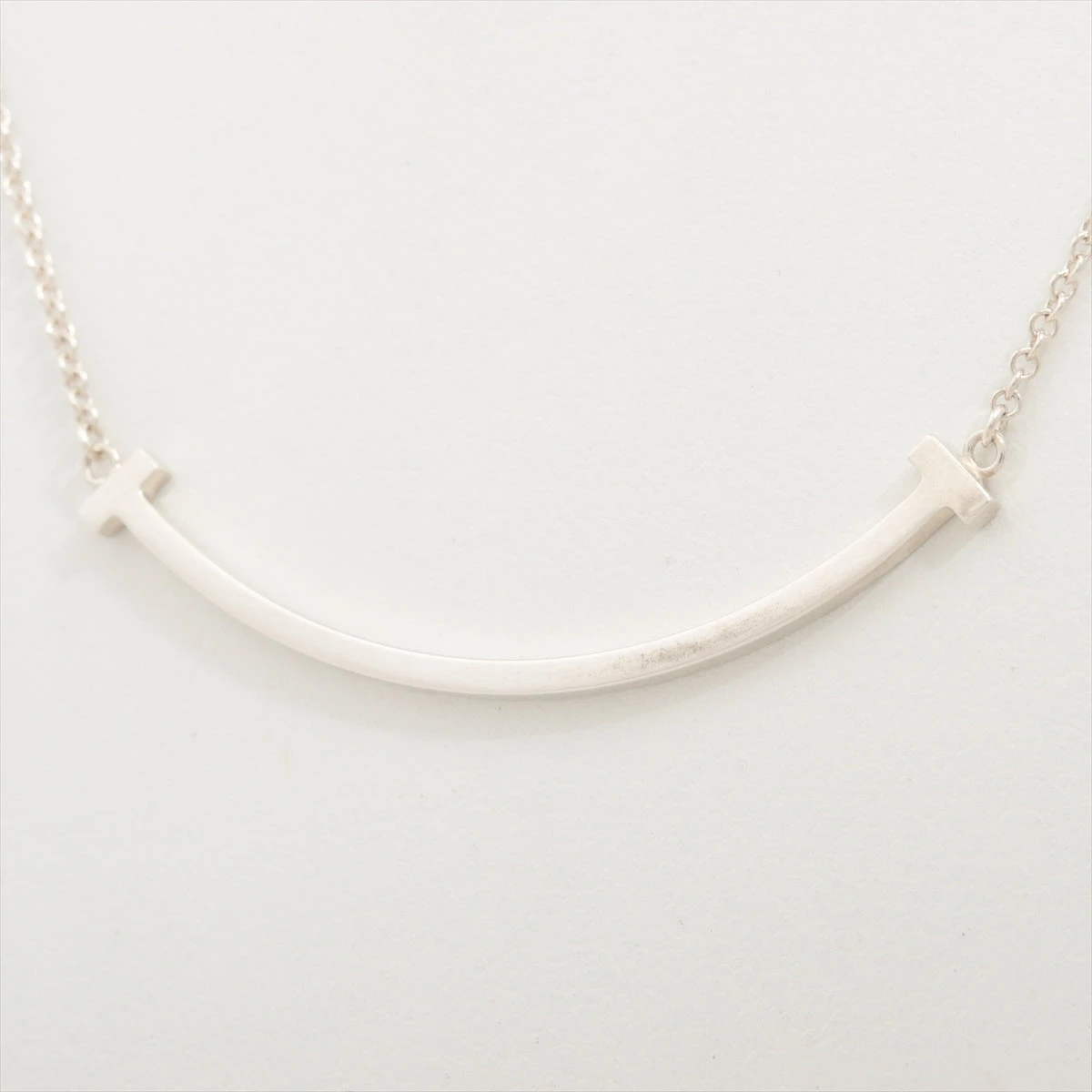 美品‌ TIFFANY & Co.T スマイル シルバー ネックレス TIFFANY&Co. ティファニー TIFFANY シルバー ネックレス T