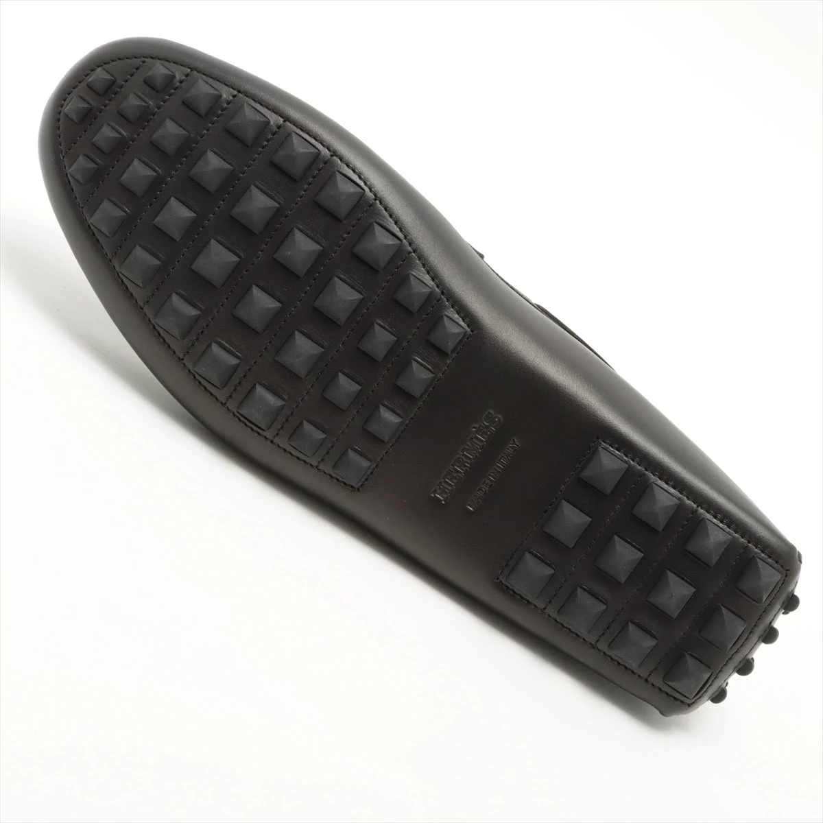 エルメス レザー ドライビングシューズ 43 メンズ ブラック