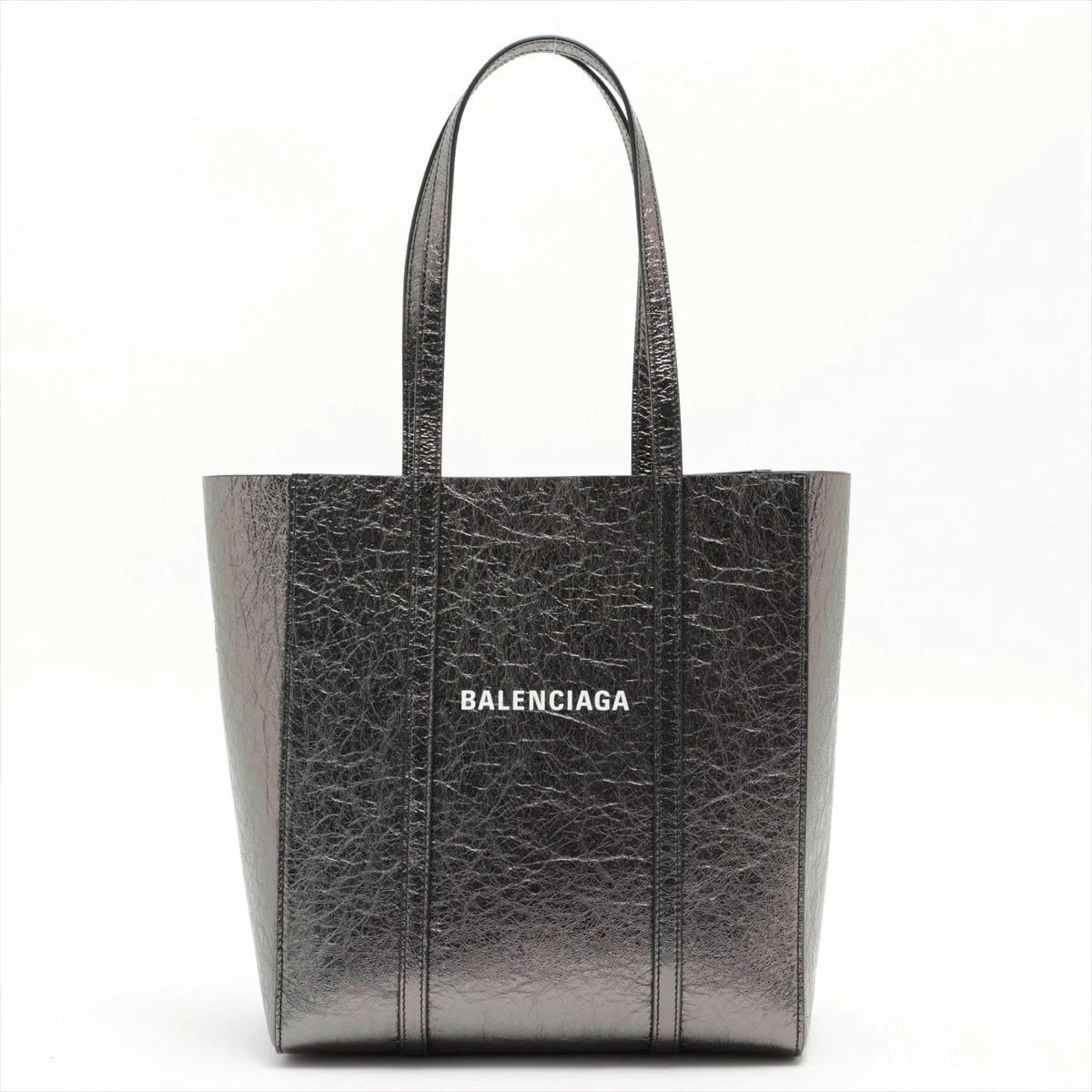 BALENCIAGA エブリデイ トート XXS 2WAY レザー シルバー