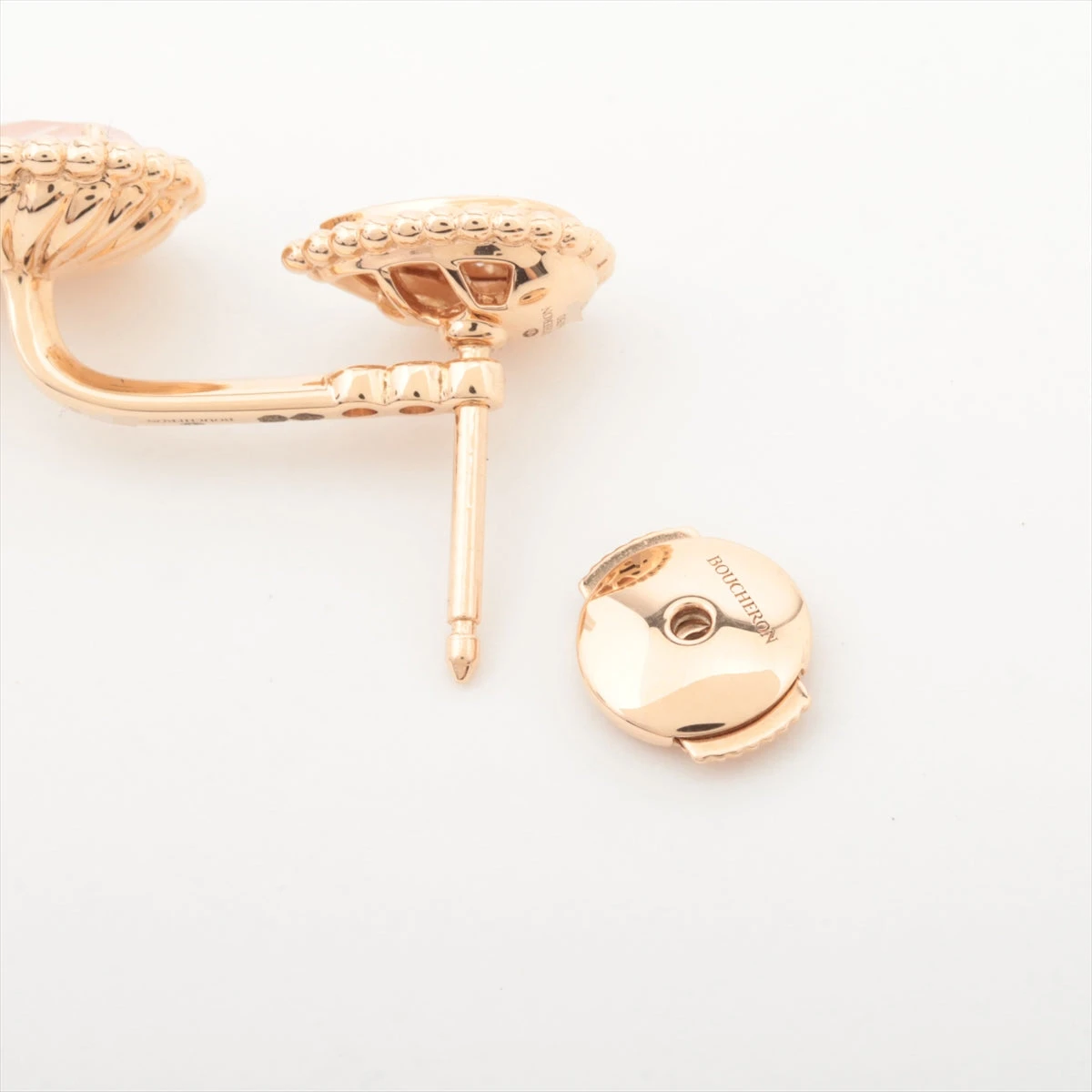 ブシュロン セルパンボエム 2モチーフ ローズクォーツ ダイヤ シングル  