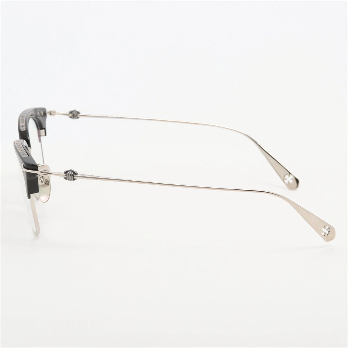 クロムハーツ SLUNTRADICTION クロスボールハーフリムスクエア眼鏡