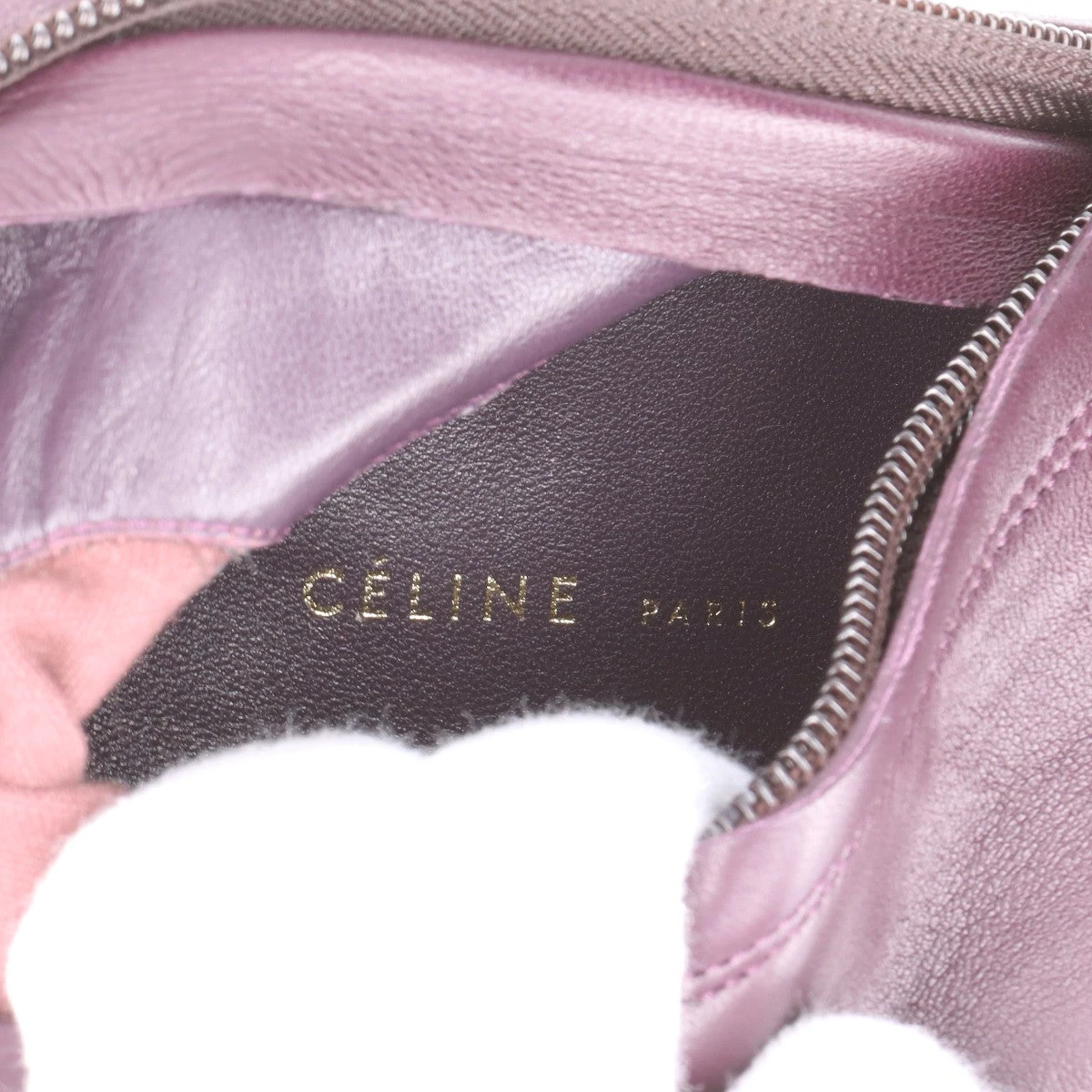 セリーヌ フィービー期 レザー ロングブーツ 36 レディース ボルドー