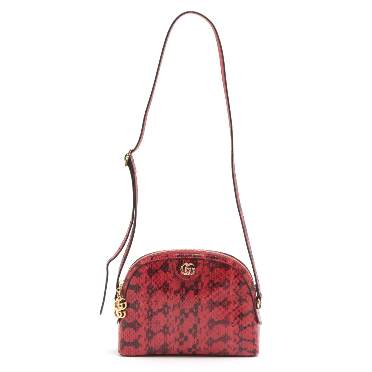 グッチ パイソン ショルダーバッグ レッド 499621 A2016303｜中古