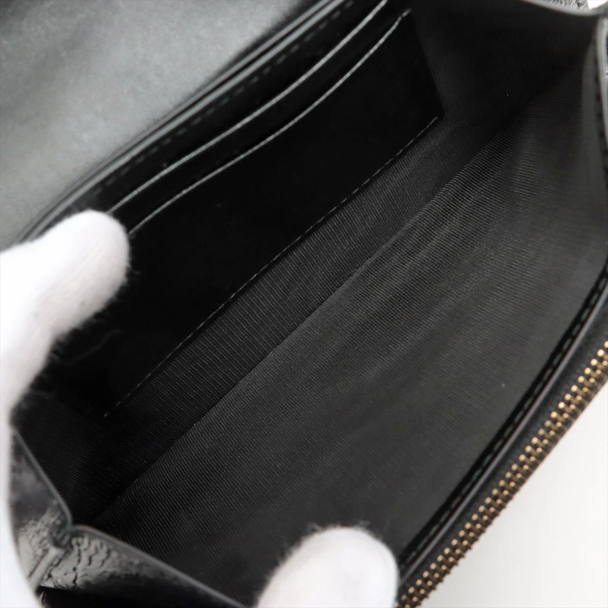 【美品】Dior　ディオール　チェーンウォレット　カナージュ　黒　レザー クリスチャンディオール カナージュ レザー チェーンウォレット