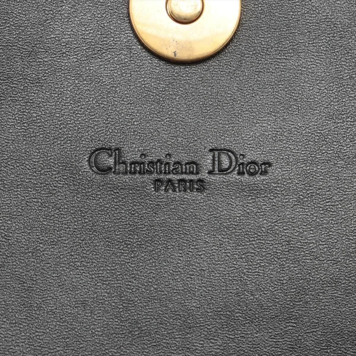クリスチャンディオール カナージュ レザー チェーンウォレット