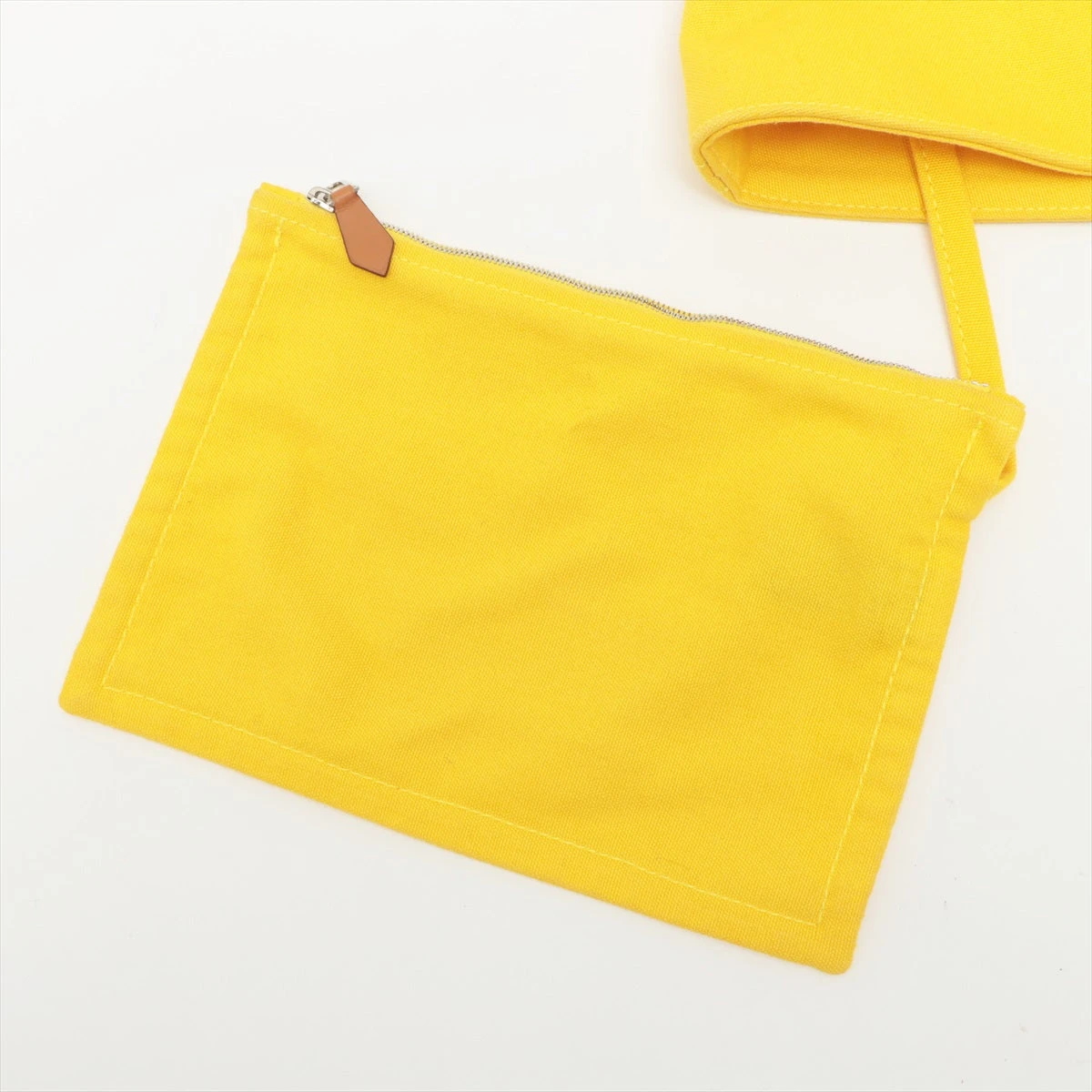 エルメス パニエドプラージュGM トワルオフィシエ イエロー