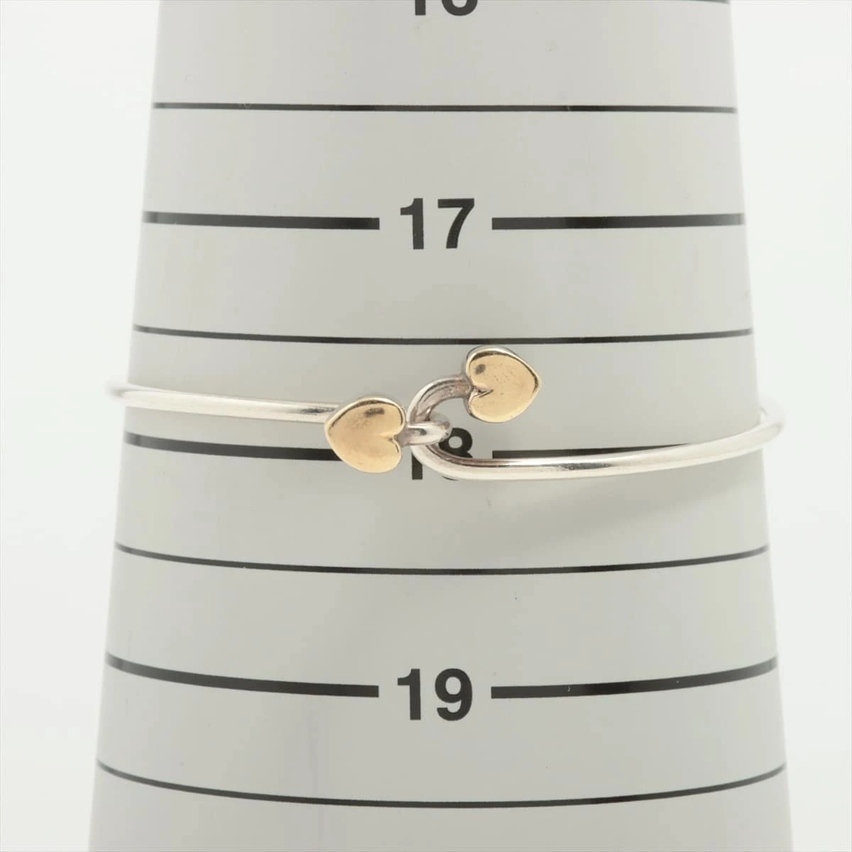 ティファニー　ダブルハート　フック　バングル シルバー925/750 Tiffany & Co Hook and Eye Double Heart bracelet ティファニー