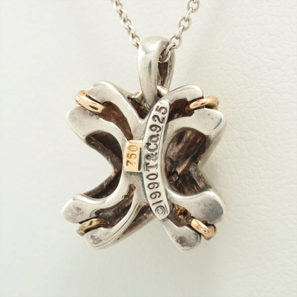 ティファニー シグネチャークロス ネックレス 925×750 4.8g ゴールド