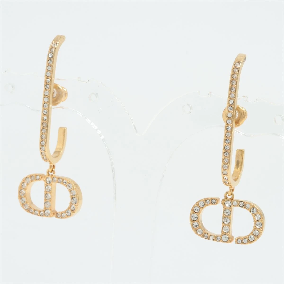 極美品✨ Dior イヤリング CD ロゴ ラインストーン 希少 刻印