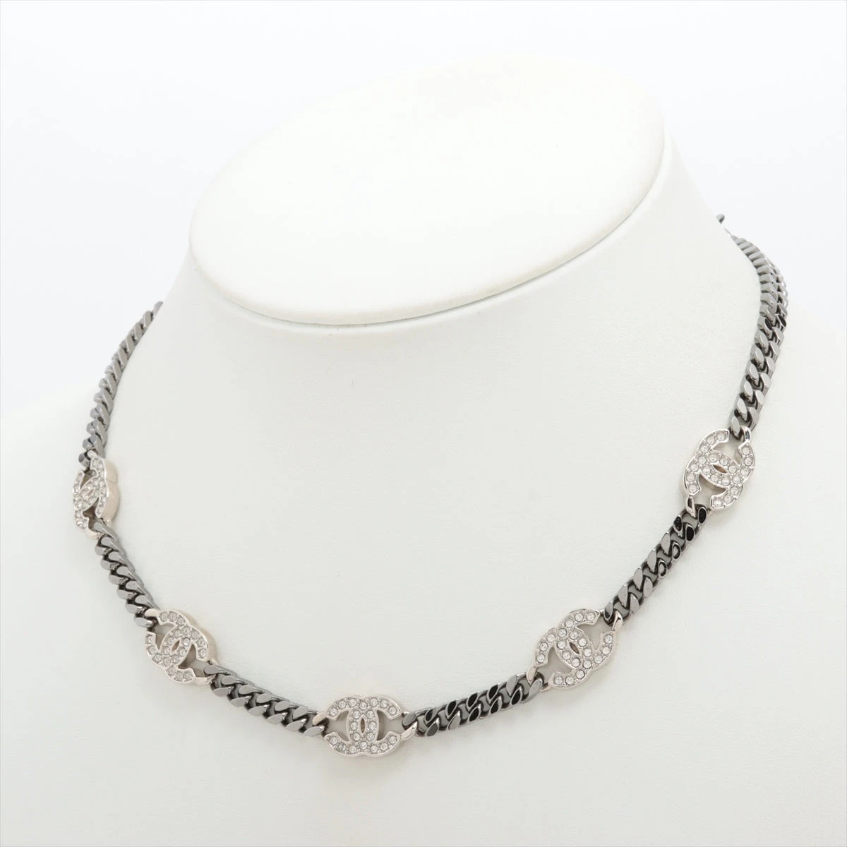 シャネル ココマーク B21A チョーカー GP×ラインストーン シルバー