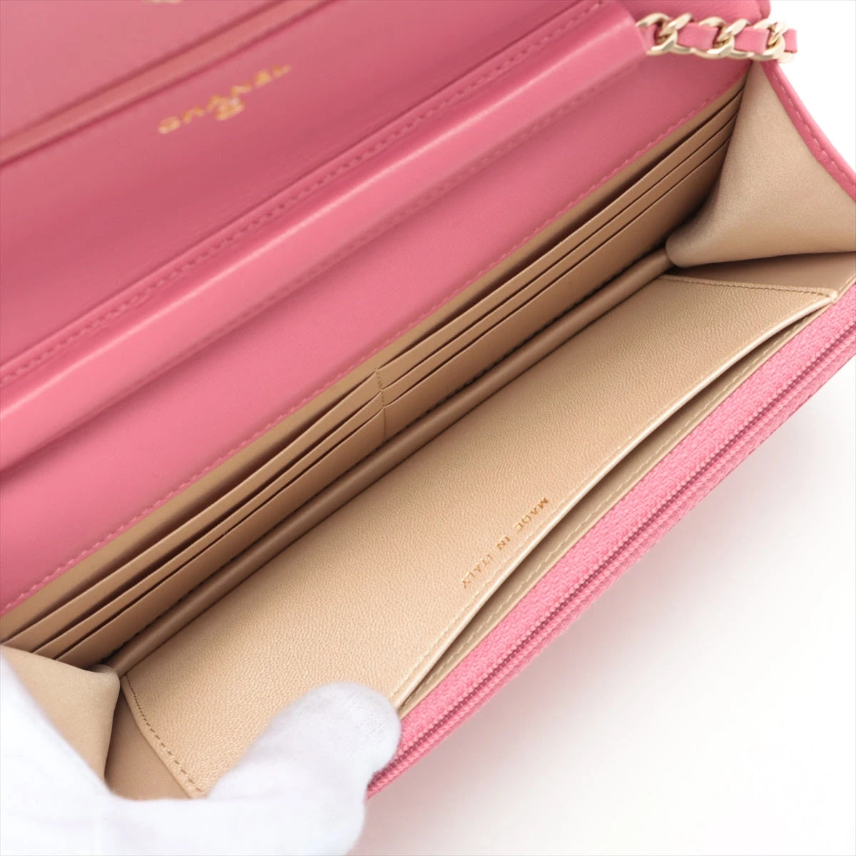 国内発送 グレー＆ローズピンク flap wallet プッシュロック金具 デヴィン ジップ アラウンド コンチネンタル ウォレット | 長