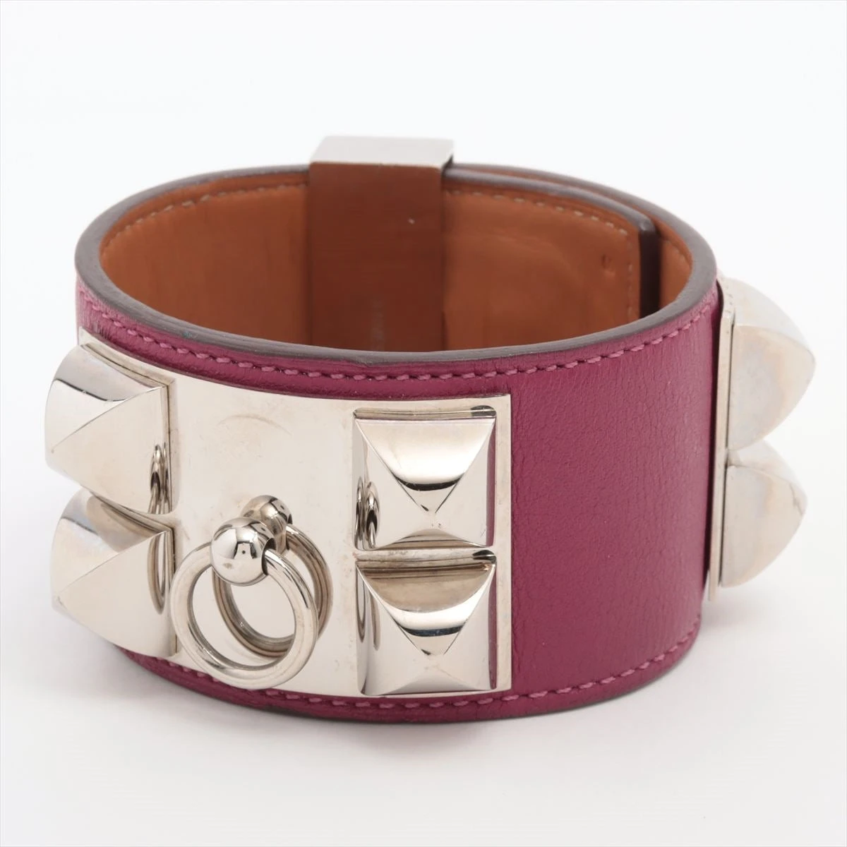 ★11D611 エルメス コリエドシアン バングル レザー ブラウン ⬜︎M刻印 HERMES エルメス ブレスレット Collier de Chien24